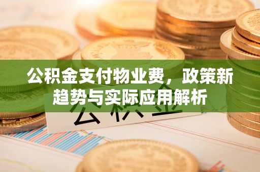 湟源公积金支付物业费，政策新趋势与实际应用解析