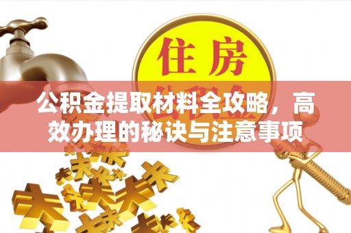 湟源公积金提取材料全攻略，高效办理的秘诀与注意事项