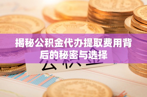 湟源揭秘公积金代办提取费用背后的秘密与选择