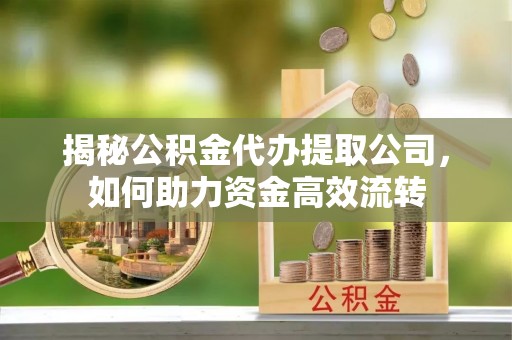 湟源揭秘公积金代办提取公司，如何助力资金高效流转