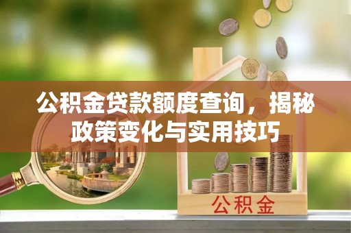 湟源公积金贷款额度查询，揭秘政策变化与实用技巧