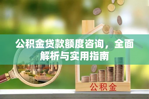 湟源公积金贷款额度咨询，全面解析与实用指南